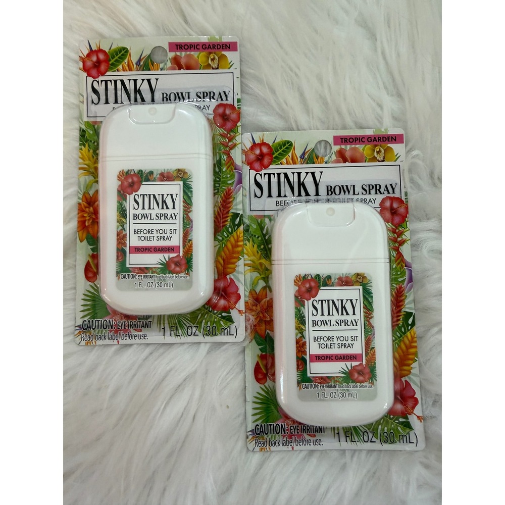 Lot of 2 Stinky Bowl Spray Tropic Garden Before You Sit Toilet Spray 1oz Each